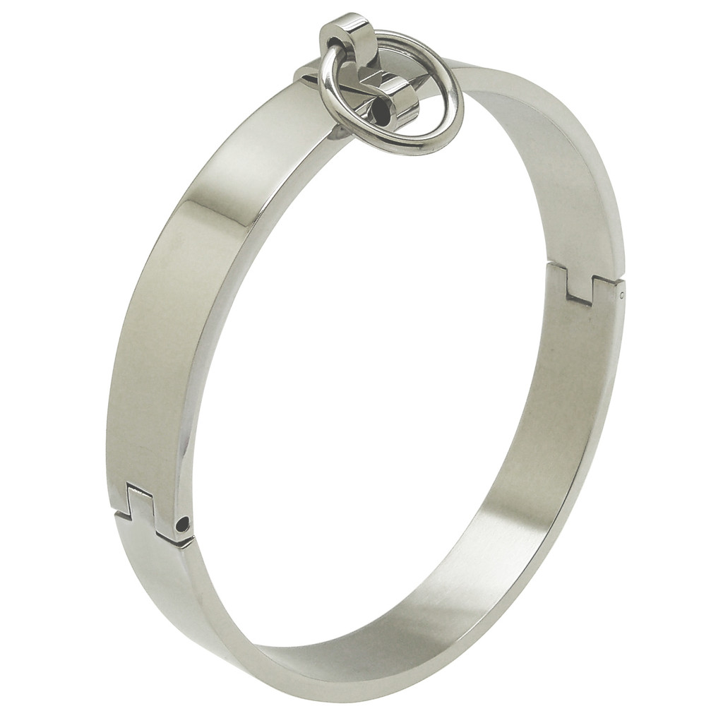 C048P high quality stainless steel slave collar necklace lockable choker fetish wear jewelry