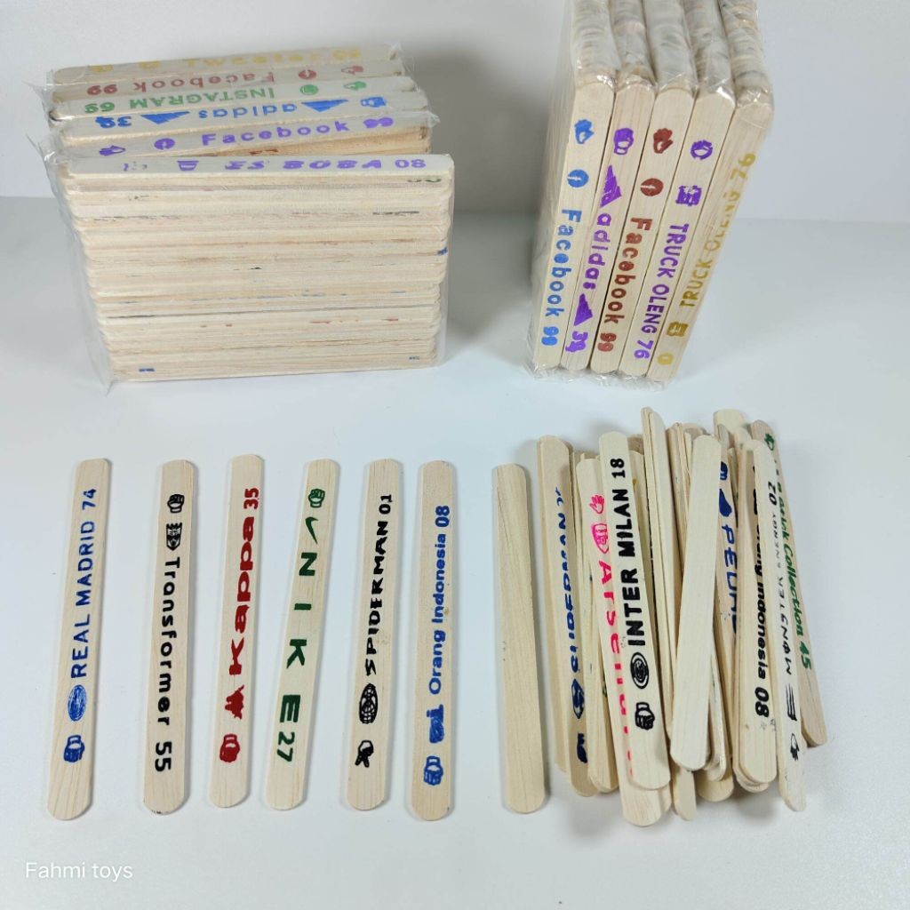 5pak (250pcs) stick sablon stik tinta stick kayu prakarya / Stik Es Krim Kayu sablon 250 pcs Mainan 