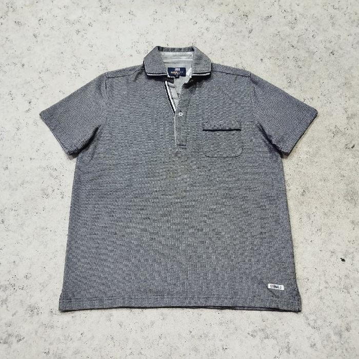 kaos polo shirt pria MICHIKO LONDON kaos kerah abu2 polos murah bagus