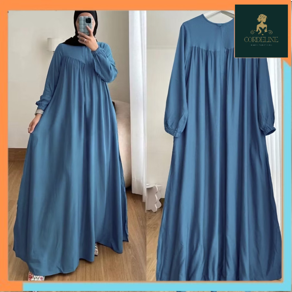 (Model Simpel) Gamis Ibu Ibu Terbaru / Gamis Bergendi Wanita Terbaru 2025 Busui Mewah Elegan Terbaru