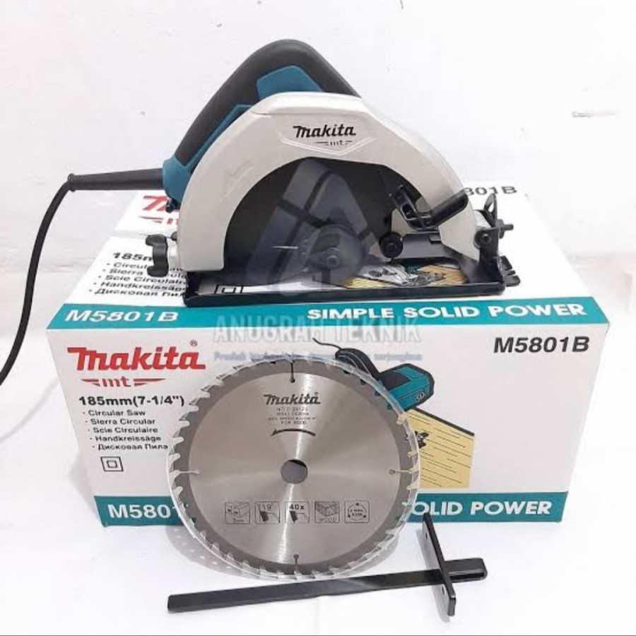 ASLI ORIGINAL Circle Circular Saw MAKITA M 5801B Mesin Potong Kayu MAKITA M5801B