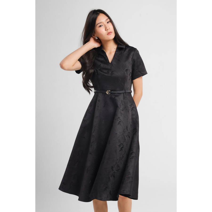 MINIMAL - Aliza - Fit & Flare Dress - Black
