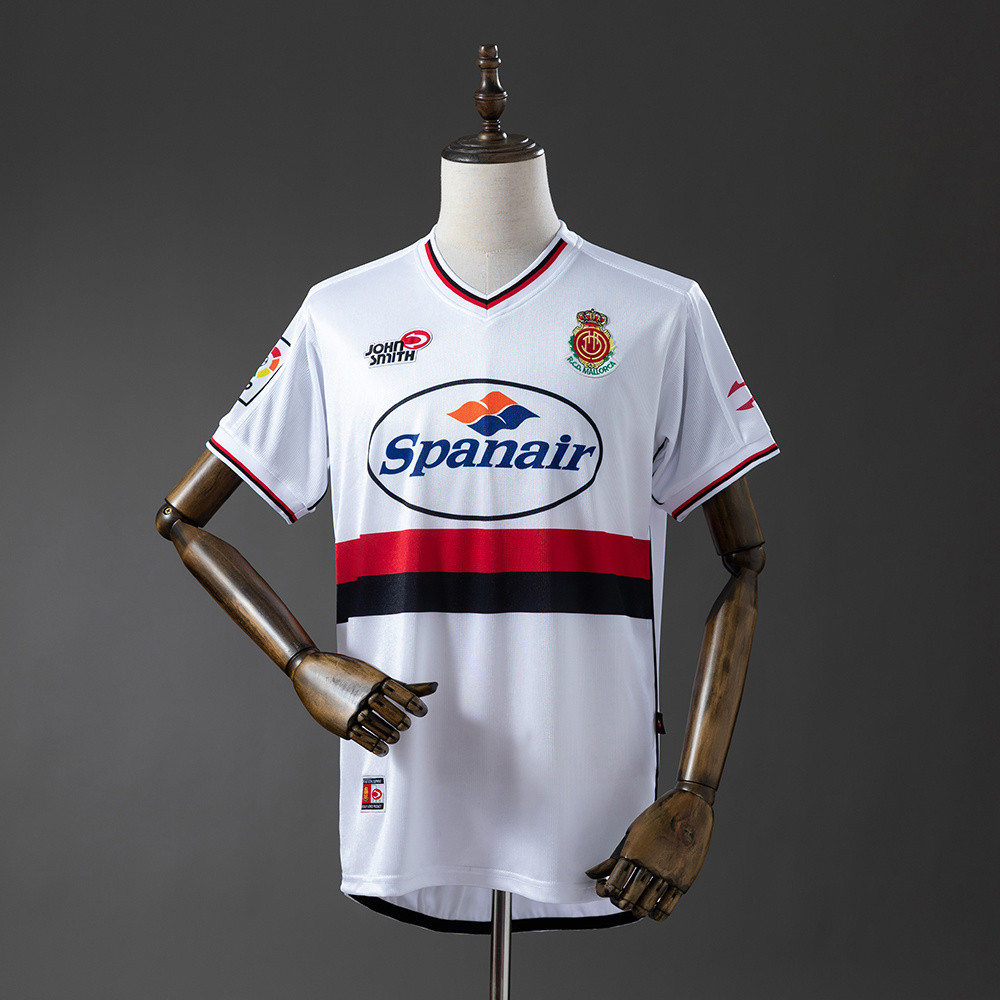 Jersey Retro Mallorca 01/02 White T shirt pria