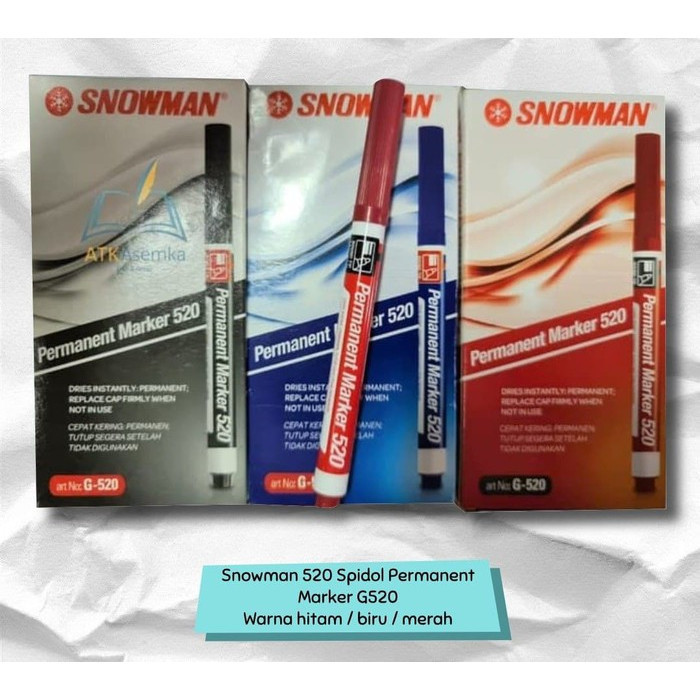 MMS  Snowman 520 Spidol Permanent Marker G520