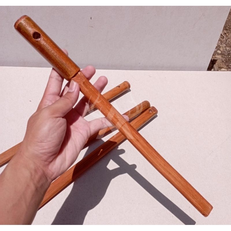 Tongkat Pemukul Bedug Kentongan / Tongkat Mainan Kayu Bambu Handmade Alami