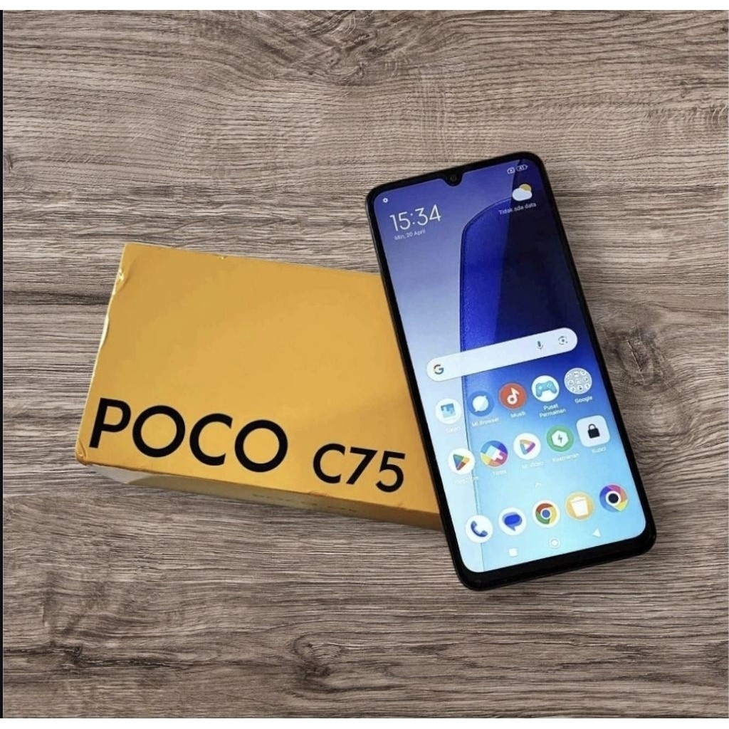 poco c75 versi ram 8 256gb dan ram 6 128gb hp second original lengkap ya