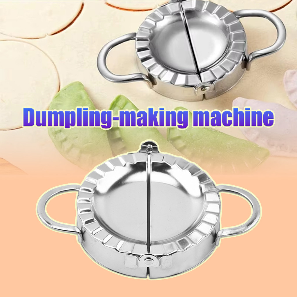 Cetakan Pangsit besar Pastel Stainless Cetakan Pangsit Dimsum Bulat Silver