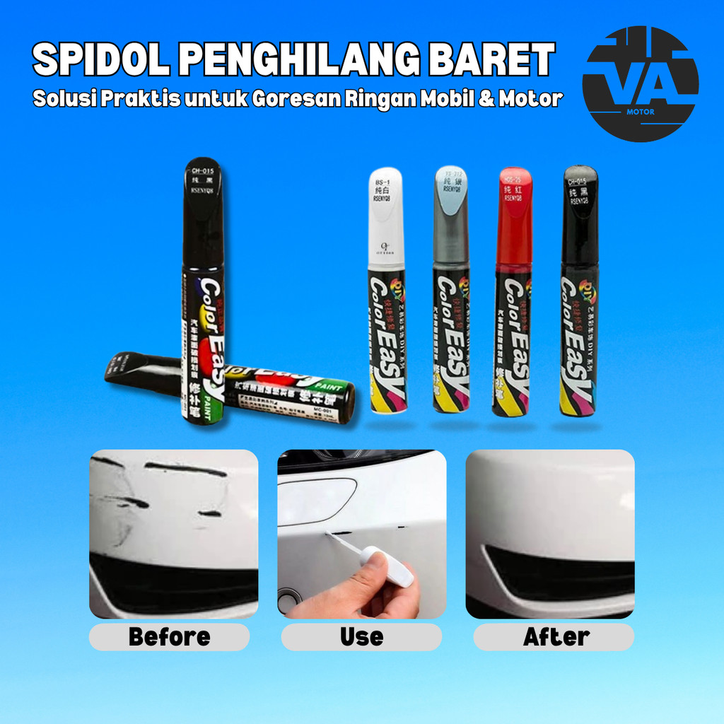 SPIDOL PENGHILANG BARET & LECET BODY MOTOR MOBIL - COLOR EASY CAT SPIDOL PENGHILANG LECET CAT - WARN