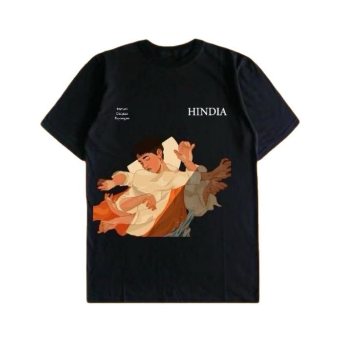 Kaos Hindia Menari Dengan Bayangan | T-shirt Band Hindia - 24s Bahan Tebal kain katun lembut baju di
