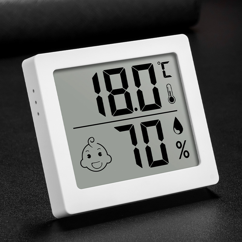 Higrometer Termometer Mini - Untuk Cigar Humidor - Desain Plastik - Sensitivitas Tinggi - Bentuk Kec