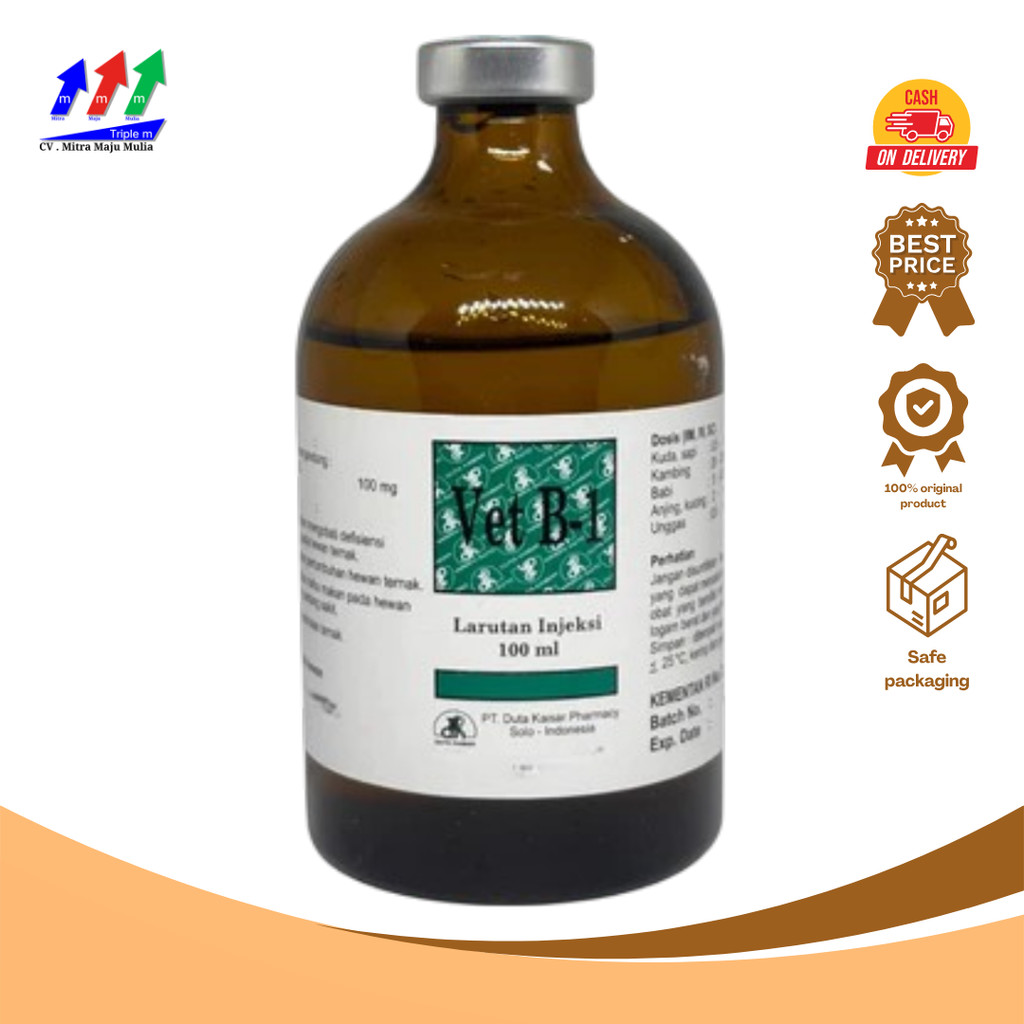 VET B1 100 ML DUTA KAISAR VET B-1 100 ML - Vitamin B1 Injeksi
