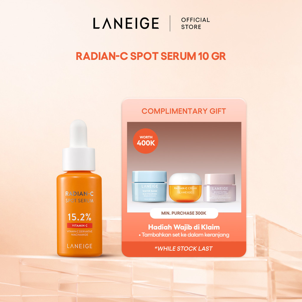 LANEIGE Radian-C Vitamin Spot Ampoule 10g - Dark Spot Care, Mengatasi Hiperpigmentasi, Brightening S