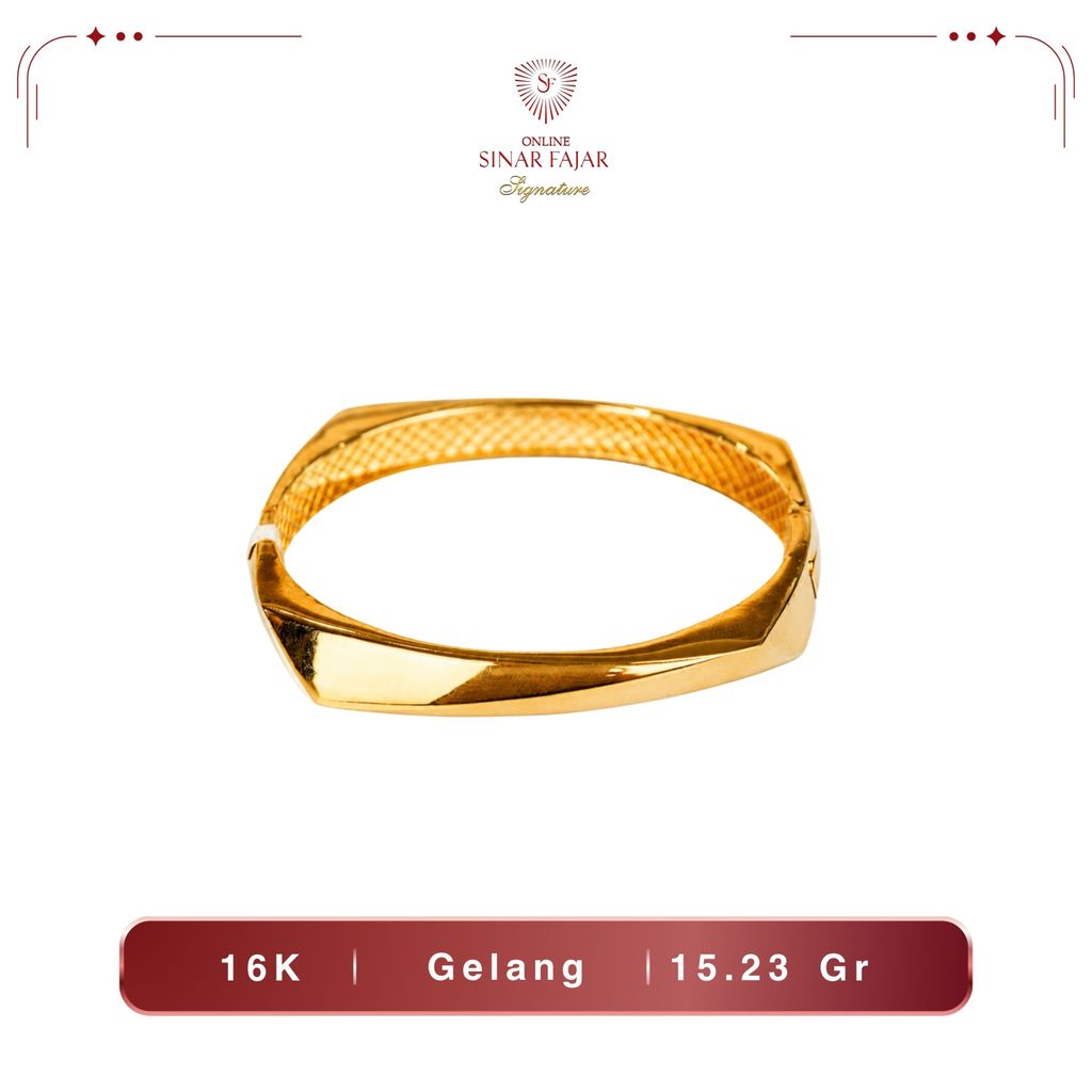 Gelang Emas Bangle Bold Cross 16K Terbaru - Sinar Fajar