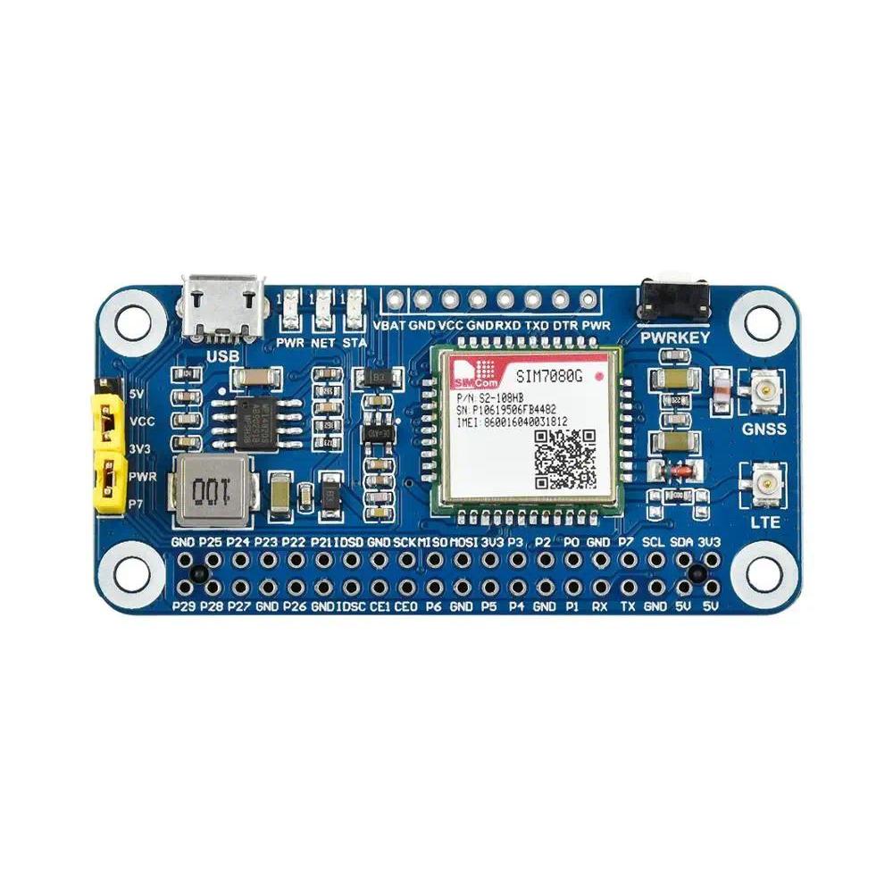 Waveshare NBIoTCatM(eMTC)GNSS HAT for Raspberry Pi, Based on SIM7080G, Globally Applicable