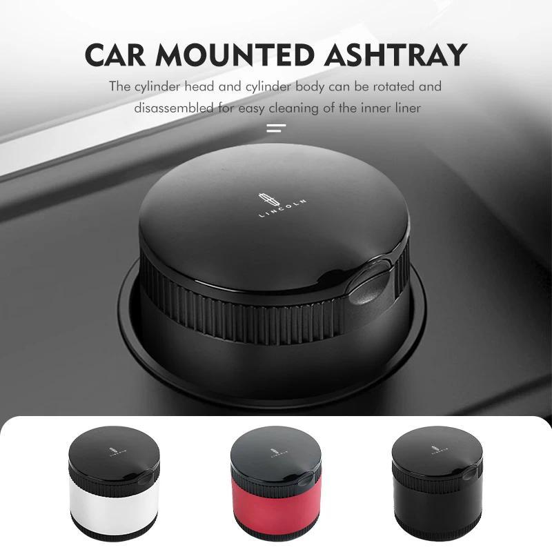 Car LED Ashtray Garbage Coin Storage Cup Container Cigar Holder For Lincoln Navigator MKZ MKX MKC MK