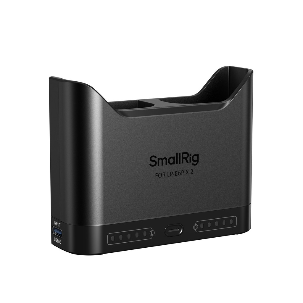 SmallRig LP-E6P LP-E6NH LP-E6N LP-E6 2h Dual Slot Camera Battery Charger for Canon EOS R6 Mark III R