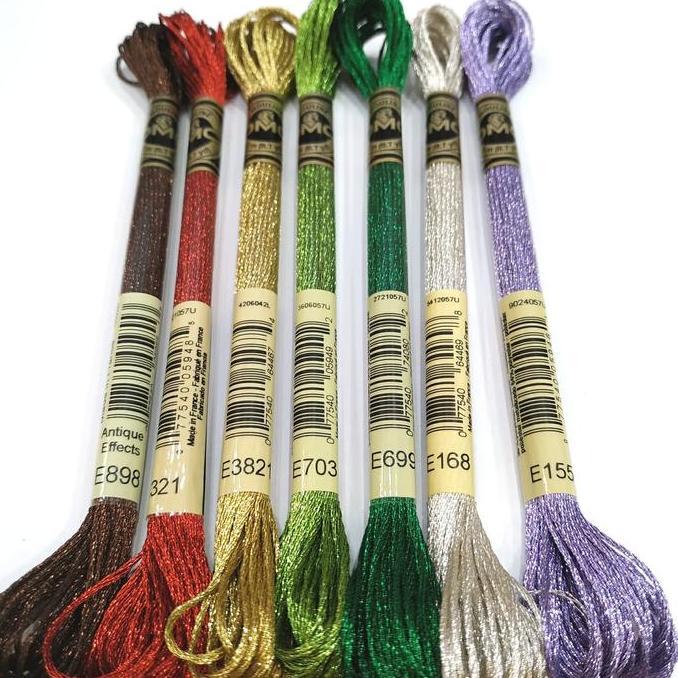 Sew- Dmc Benang Sulam Metallic Effect Isi 5 Pcs