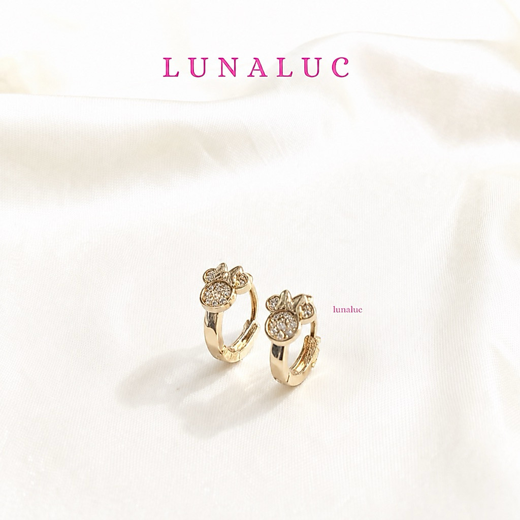 Lunaluc Anting Bayi Giwang Anak Mini Mickey Mouse Emas Gold Jewelry