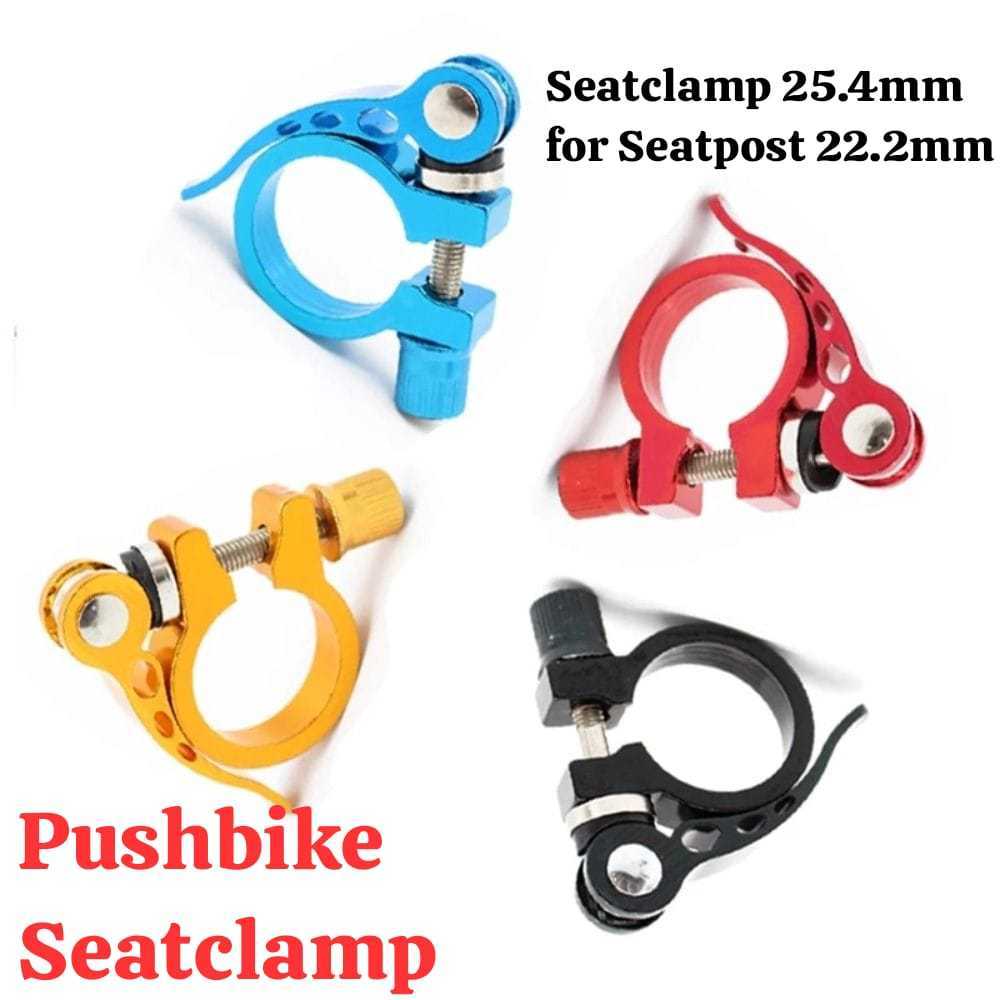 Foto Seatclamp QR Quick Release 25.4mm For Seatpost 22.2mm Pushbike Balance bike Clamp Sepeda Anak