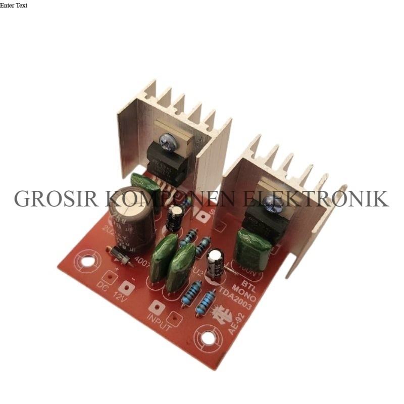 Kit Power Amplifier 12V DC Mono TDA 2003 BTL