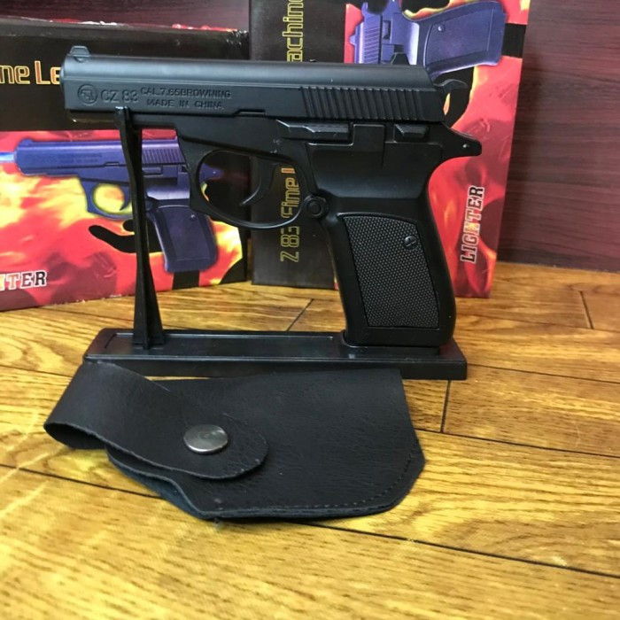 TOKO AKSA BISA Cod Korek Api Model Pistol Z83 Full Besi Warna Hitam Ukuran Jumbo