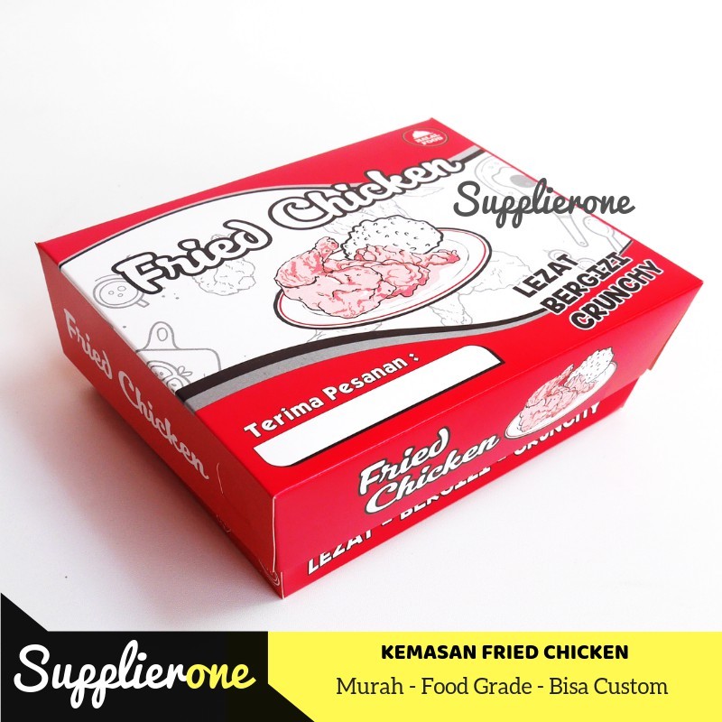 Box Fried Chicken Model Lunch Box / Dus Fried Chicken / Kardus Fried Chicken / Kemasan Fried Chicken