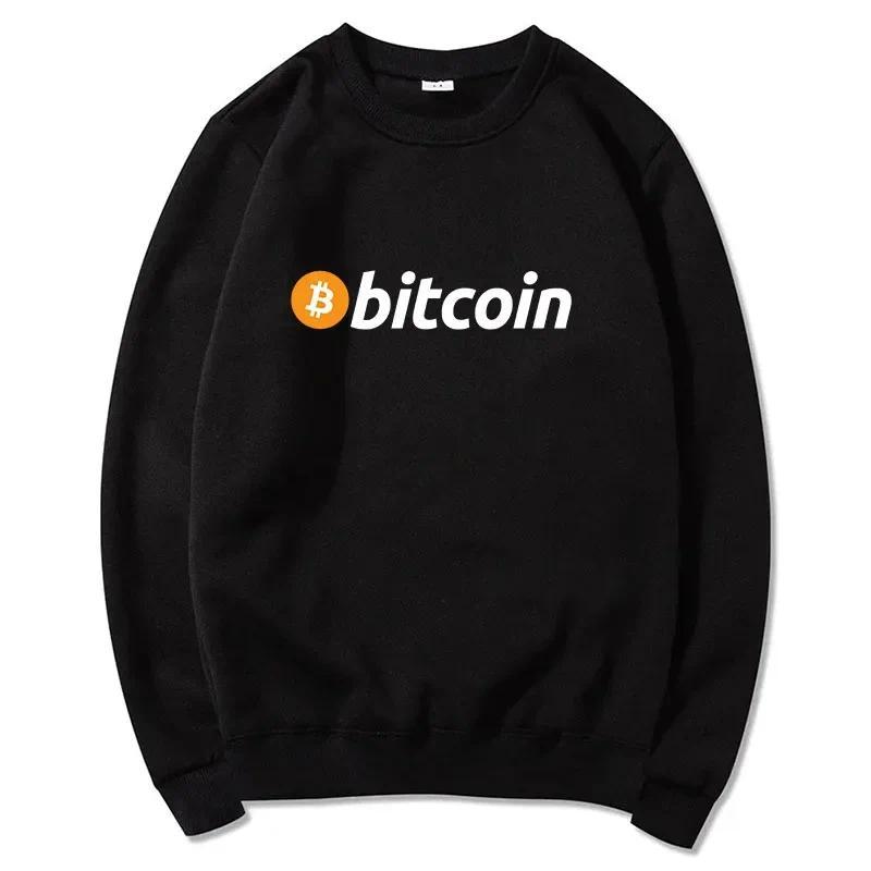 Jaket crewneck Bitcoin Printed Hoodie