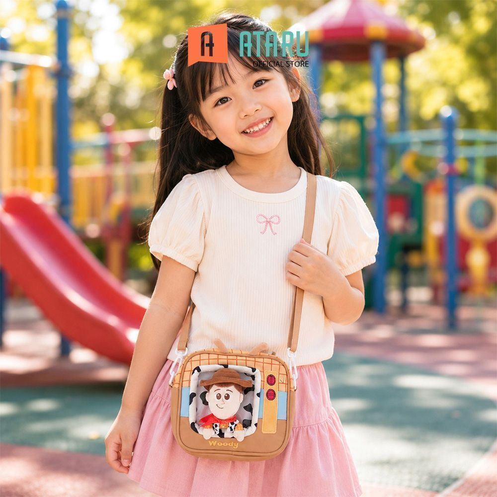 Ataru Disney Toy Story Tas Selempang Woody Pattern - Mix Sling Bag Crossbody Bag Tas Bahu Tas Slempa
