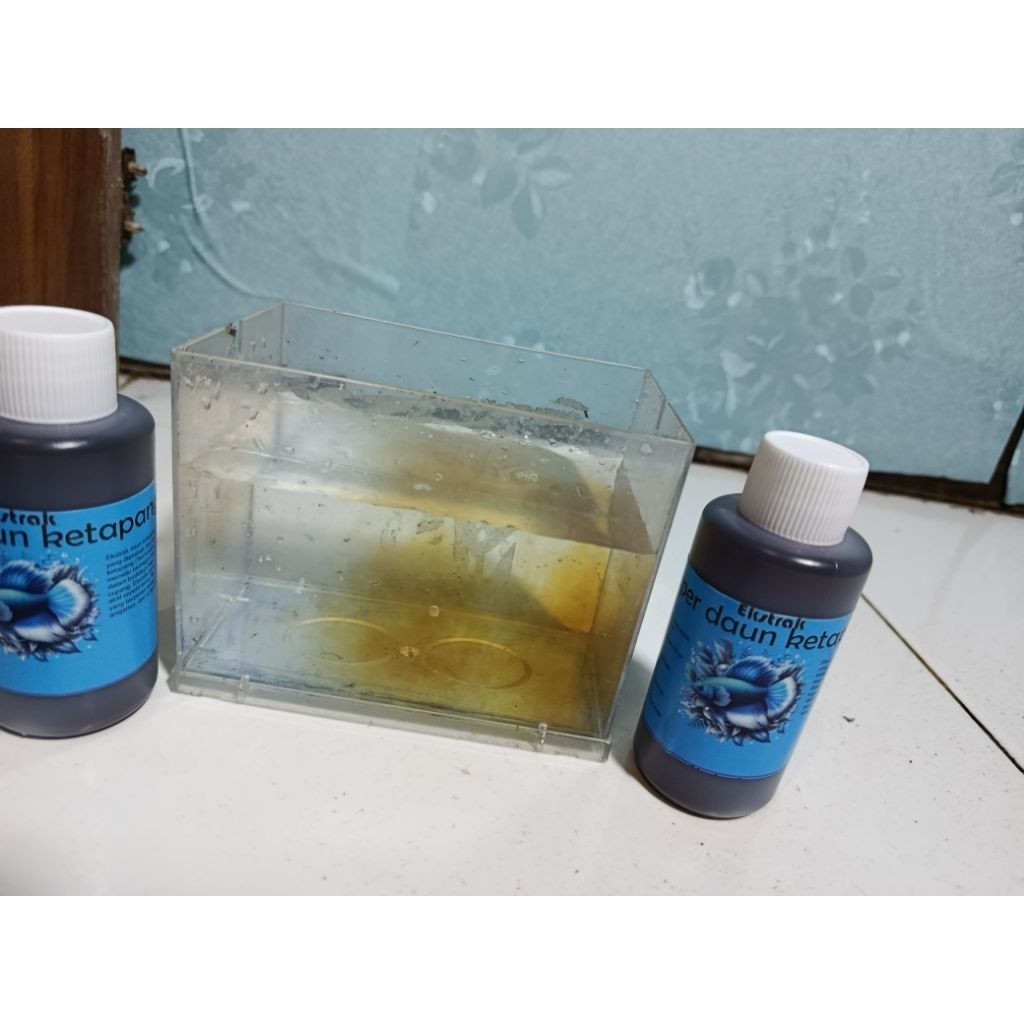 extrak daun ketapang laut 100ml untuk semua ikan / cupang / channa / ikan hias / mencegah dan mengob