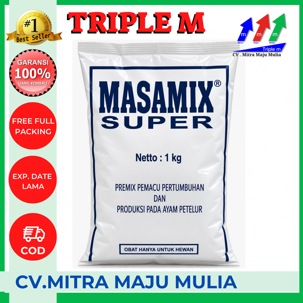 MASAMIX SUPER 1KG Premix ayam Petelur vitamin pemacu produksi telur