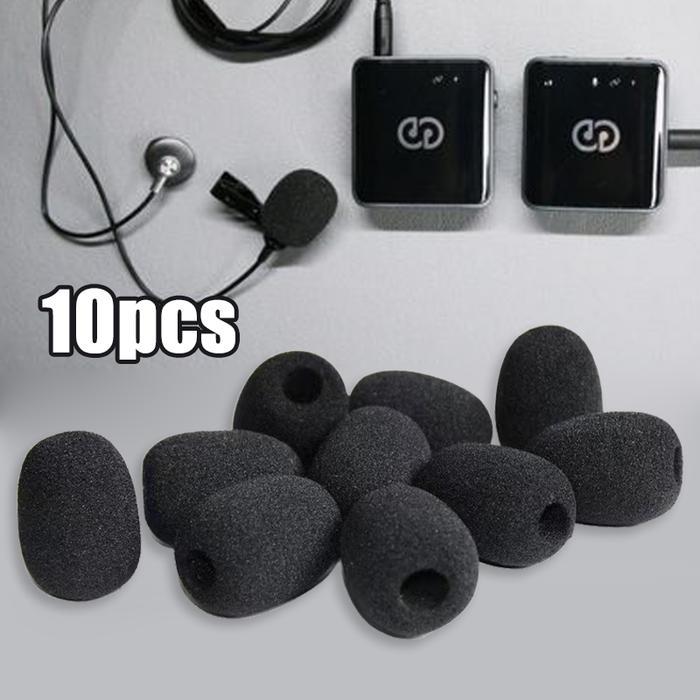10pcs Busa Foam Mic Penutup Spons Microphone Headset Lavalier - Sponge Cover Anti Debu & Gangguan Su