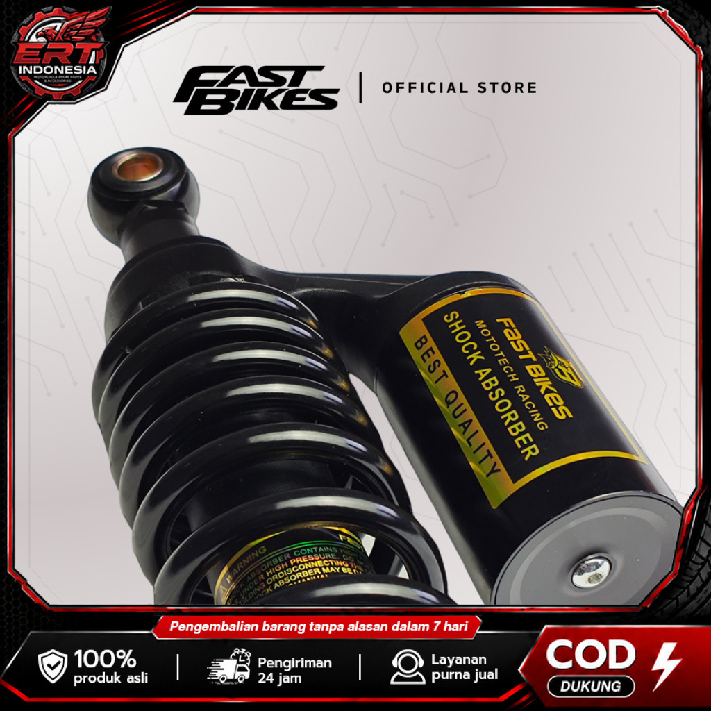 Fastbikes - Shockbreaker 92 Black Series Tabung Atas Aksesoris Motor Shock Belakang Matic Universal 