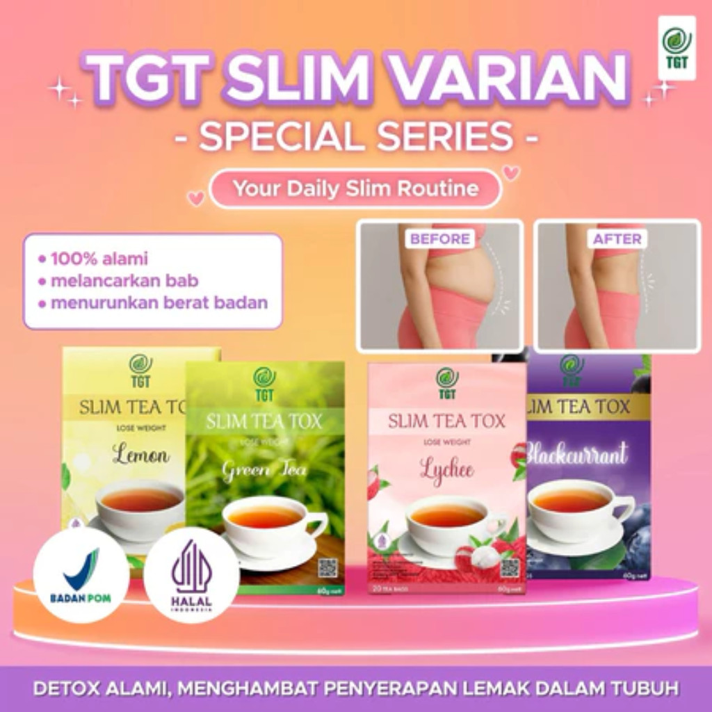 TGT Slim Tea Detox 1 Box 20 | Teh Diet Pelangsing Alami