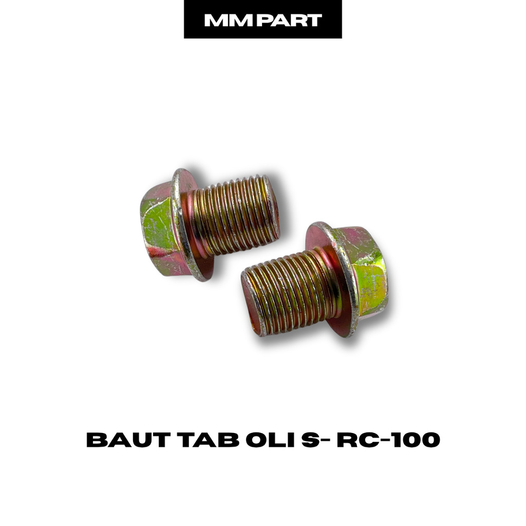 BAUT TAB OLI RC-100 (K-19) HALUS - Baut Tap Tutup Oli Pembuangan Mesin Bawah Suzuki RC 100 (K-19) Dr