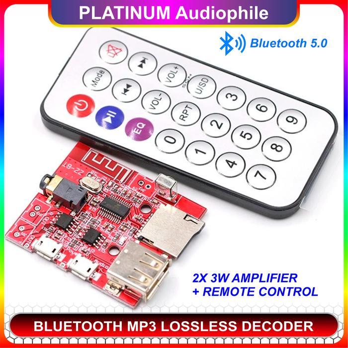Modul Bluetooth Mp3 Player Decoder USB Micro SD Card + Amplifier 2x 3w - PLUS AMPLIFIER