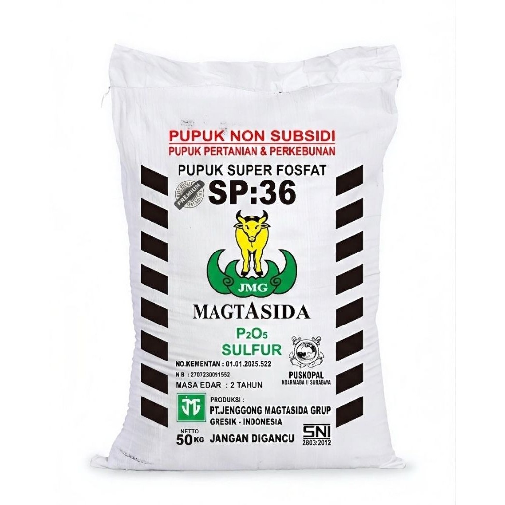 Pupuk Non Subsidi Sp-36 Jenggong Magtasida Premium kemasan pabrik 50 kg abu 1610l