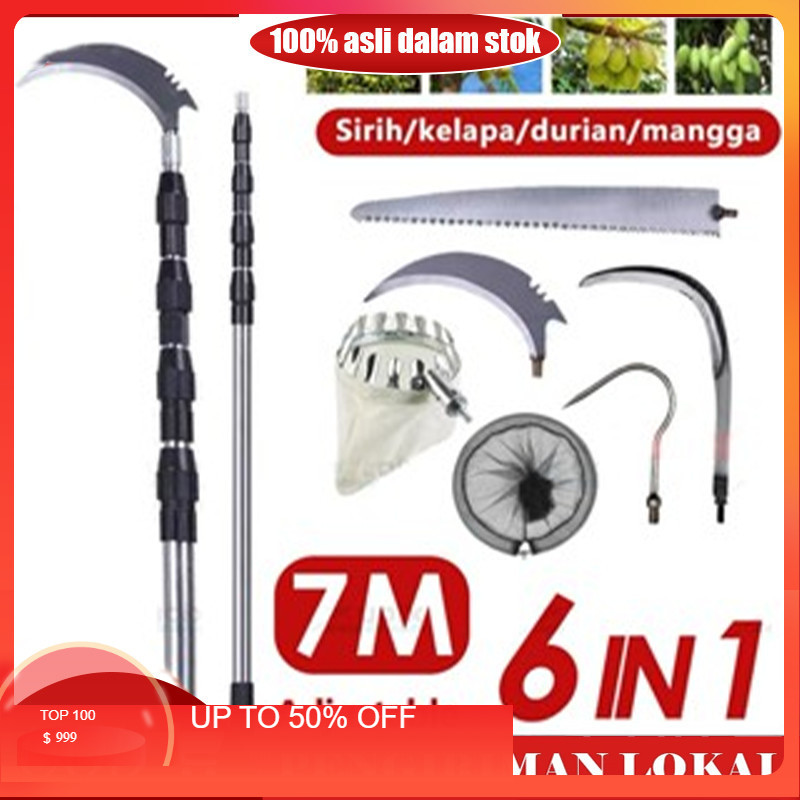 7 Set 3/6/7/10M Alat Pemetik Buah Alat Pemetik Buah/Galah Pemetik Buah/Tongkat Pemetik Buah/Alat Ber