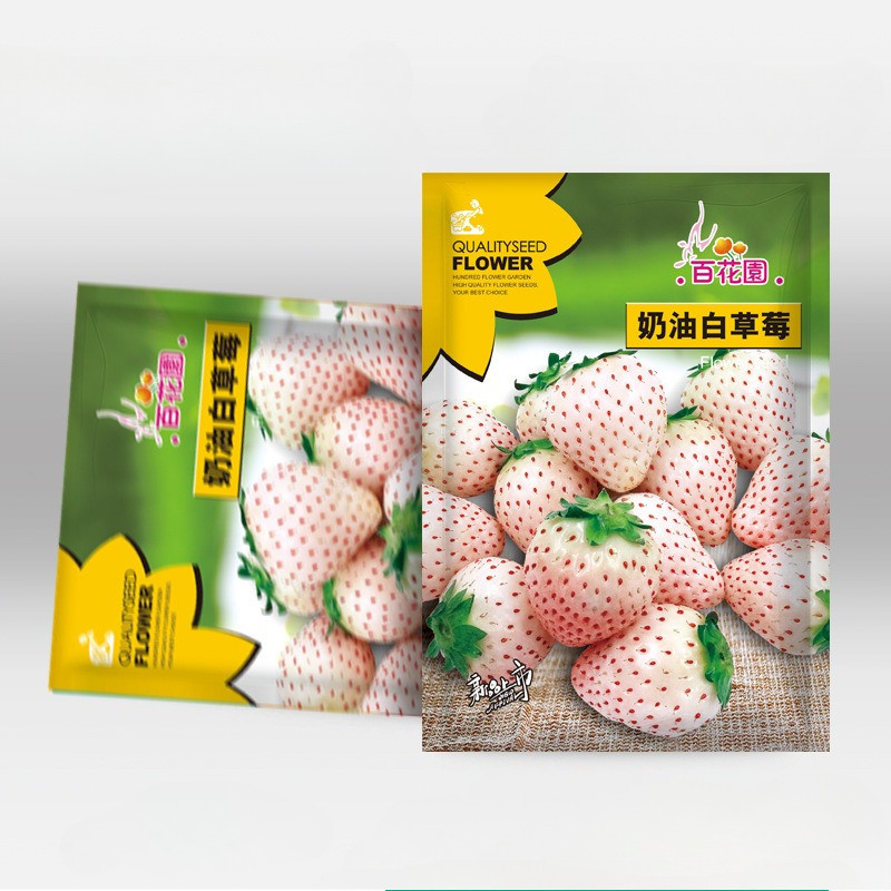 Benih Tanaman Strawberry PUTIH isi 200 Biji Bibit PRC