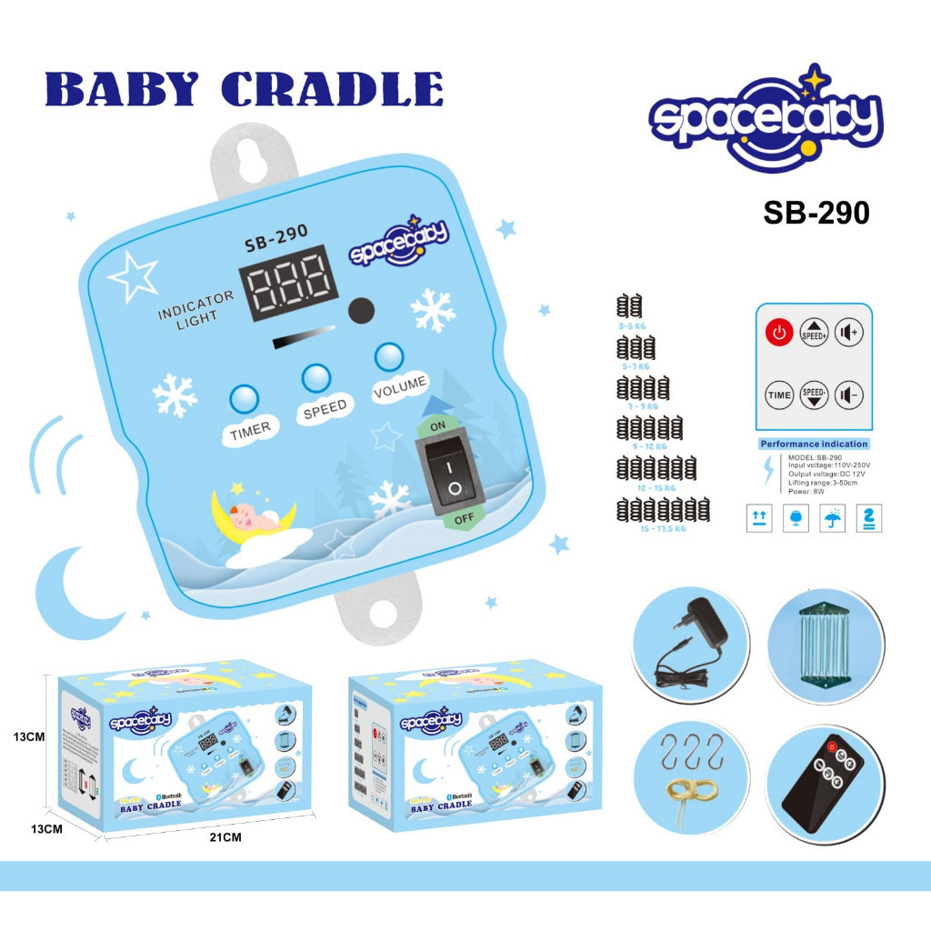 Sparepart ayunan elektrik bayi / Dinamo ayunan bayi / Per  Mesin Ayunan Elektrik Space Baby SB 290-S