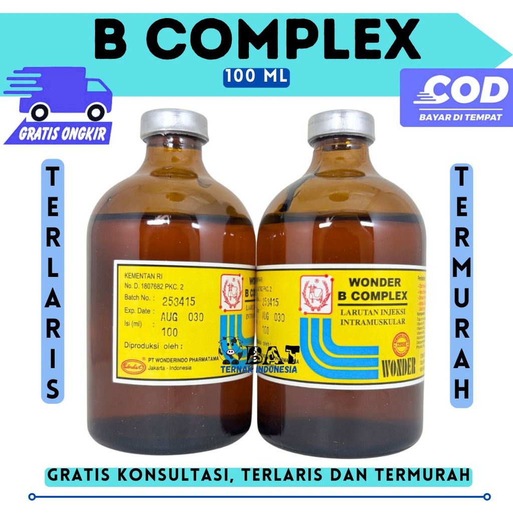 WONDER B COMPLEX 100 ml - Vitamin B Kompleks Hewan