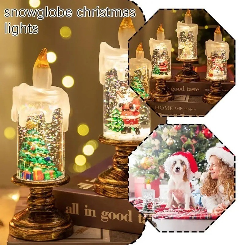 Christmas Candle Lights Led Model Lilin Santa Lampu Lilin Led Hiasan Natal Tears Alas Candle Co