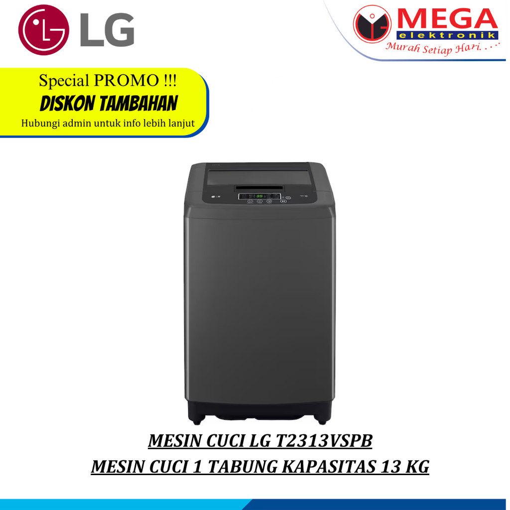 MESIN CUCI LG T2313VSPB MESIN CUCI 1 TABUNG KAPASITAS 13 KG