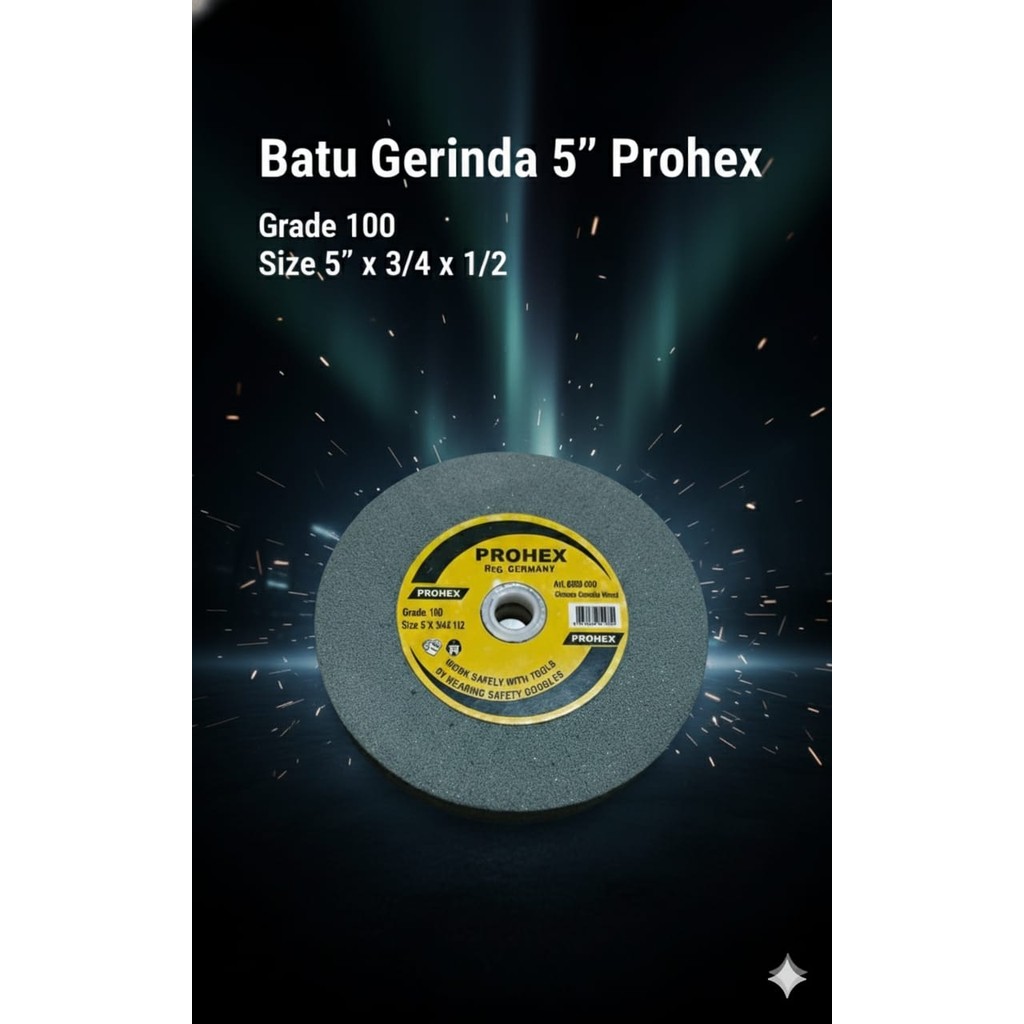 Batu Gerinda duduk 5 inch grit 100 asah akik kentard, Batu gerinda Prohex