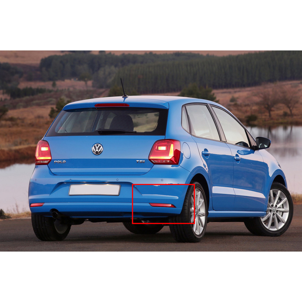 For VW Polo 2014-2017 Right Side Hatback Rear Bumper Reflector Assembly Brake Light No Bulb