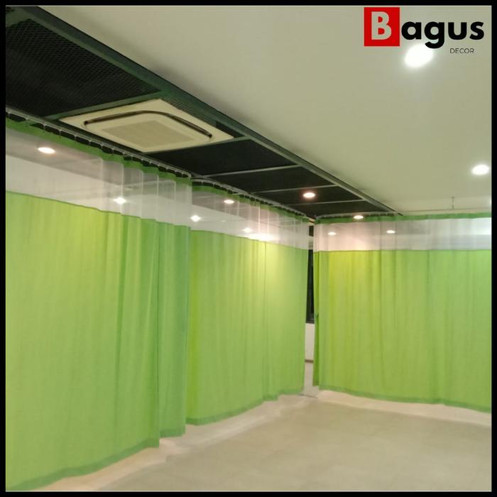 Tirai rumah sakit full PVC hijau anti bakteri & anti noda berkualitas