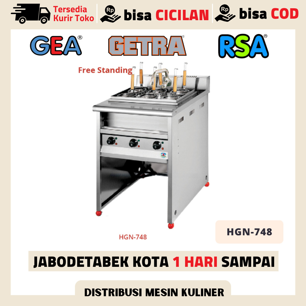 MESIN MIE GETRA HGN-748 KOMPOR GAS MESIN REBUS MIE AYAM 6 LUBANG ORIGINAL