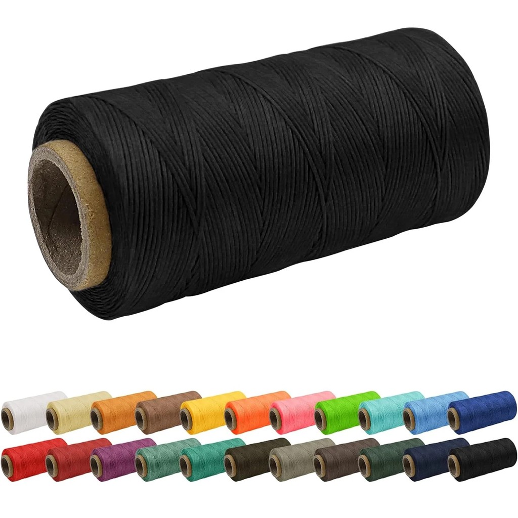 1mm 220m Leather Wax Thread for Waxed Polyester Cord Craft Heavy Duty Sewing Thread Waxed Book Bindi