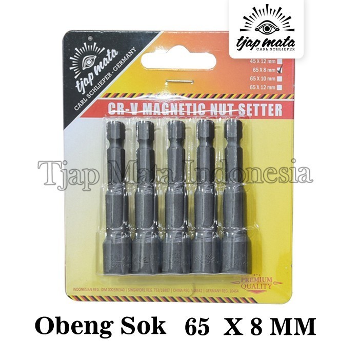 TJAP MATA/CAP MATA Obeng/ Mata Bor Sok Roofing / Baja Ringan 8 x 65 MM (SET)