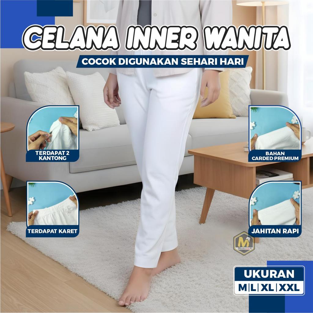 MUMTAZINDO - Celana Inner Wanita / Celana Wanita 2 Saku / Celana Dalaman Gamis Wanita / Celana Wanit