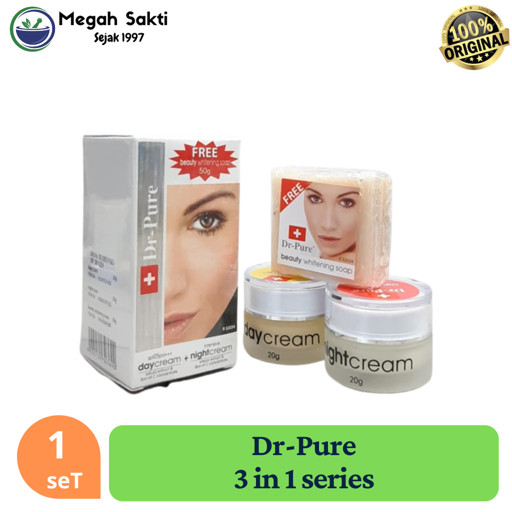 MGS - Dr-Pure SET  PAKET 3in1 | Dr Pure Day - Night Cream - Soap Skincare